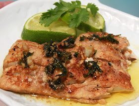 Carefree Boat Club Grilled Red Fish with Lime Butter Sauce  
