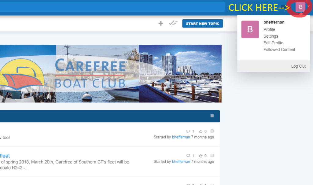 Carefree Boat Club Member's Forum Account Creation  