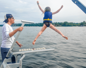 Carefree Boat Club Diving Board Pontoon Boat  