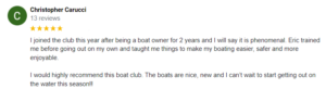 Carefree Boat Club Eastern CT - Training Reviews  