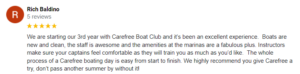 Carefree Boat Club Eastern CT - Training Reviews  